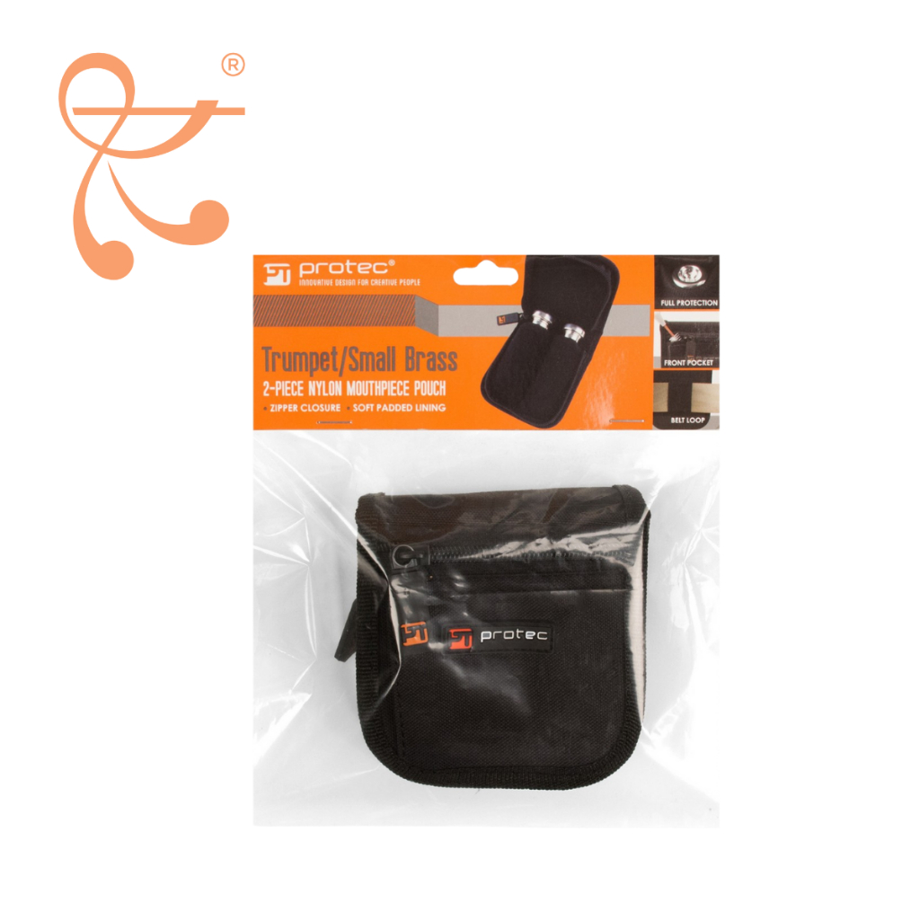 Protec Trumpet Mouthpiece Pouch - Nylon With Zipper Closure - 2 Piece