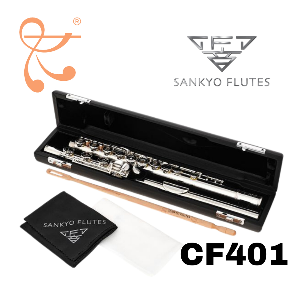Sankyo Flute CF401 Professional Full Silver Flute