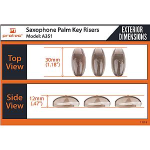 Protec Saxophone Palm Key Risers - Set of 3